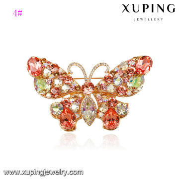 00064-xuping Модные украшения Кристаллы от Swarovski, красочные брошь-бабочка, хрустальная брошь